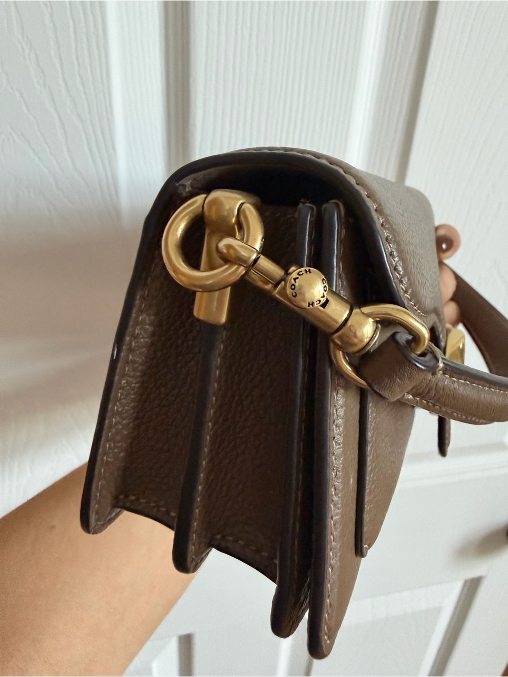 Coach Tabby 20 Shoulder Bag in Dark Stone - Picture 6 of 9